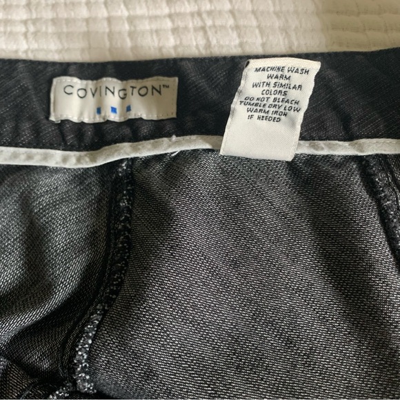 Vintage Covington Black Denim Paneled Maxi Skirt Sz 12 - Picture 5 of 7